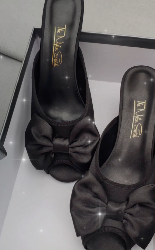 Boudoir Slippers in Black